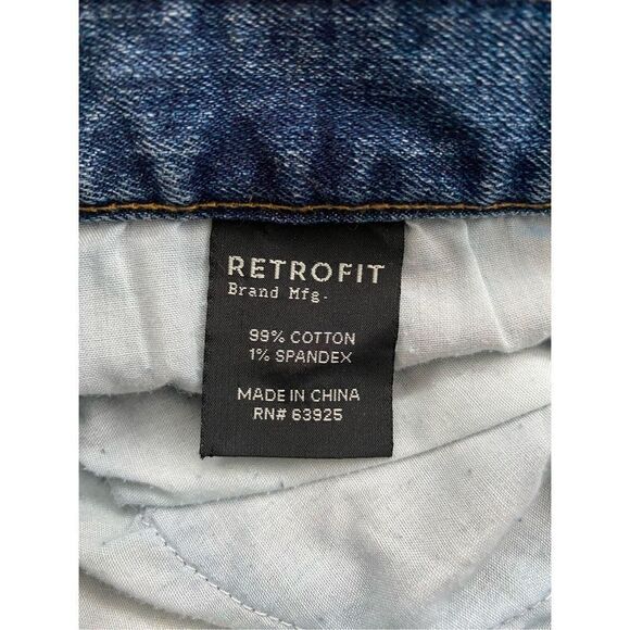 Retrofit Jeans Distressed Slim Fit Jeans Mens Size 34x32 - Picture 7 of 9